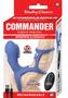 Commander Vibrating Clitoral Stimulating Cock Cage With Remote Control - Blue