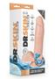 Dr. Skin Glide Gold Collection Self Lubricating Dildo With Balls 7in - Vanilla
